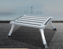 Heavy Duty Aluminum Folding Step Stool - Portable RV Platform and Work Bench with Non-Slip Surface - Collapsible Multi-Purpose Step for Camping, Home, and Outdoor Use