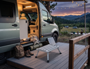 Heavy Duty Aluminum Folding Step Stool - Portable RV Platform and Work Bench with Non-Slip Surface - Collapsible Multi-Purpose Step for Camping, Home, and Outdoor Use