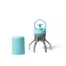 Blue Portable 6-Claw Pet Pooper Scooper - Hands-Free Dog Waste Picker with Integrated Bag Dispenser and Storage Cap - Lightweight Sanitary Waste Removal Tool for Outdoor Walking and Travel