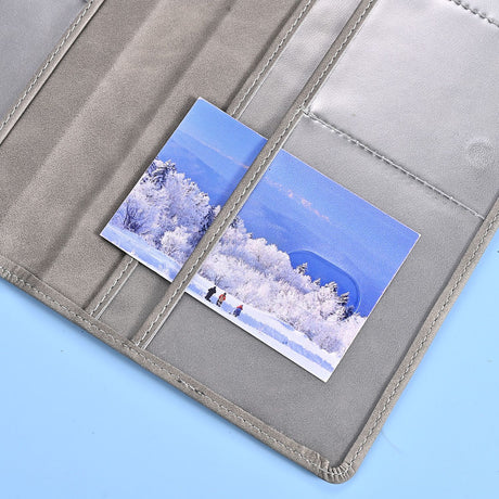 3 Pcs Premium PU Leather Car Registration and Insurance Holder - Slim Auto Document Organizer, Driver's License Wallet and Travel Passport Folder - Purple