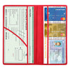 3 Pcs Premium PU Leather Car Registration and Insurance Holder - Slim Auto Document Organizer, Driver's License Wallet and Travel Passport Folder - Pink