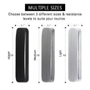 Grey Colour Scheme Fabric Resistance Bands Set - 3 Levels Non-Slip Hip Bands for Strength Training