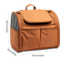 Brown Pet Carrier Backpack - Comfortable and Stylish for Cats and Small Dogs