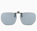 Quicksilver 2-Piece Flip-Up Sunglasses Clip-On Set for Glasses - UV-Protective Square Polarized Lenses for Driving
