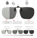 Quickred 2-Piece Flip-Up Sunglasses Clip-On Set for Glasses - UV-Protective Square Polarized Lenses for Driving