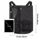 Blue Mesh Drawstring Swim Backpack with Wet Bag - Durable Beach Gym Bag for Wet Gear