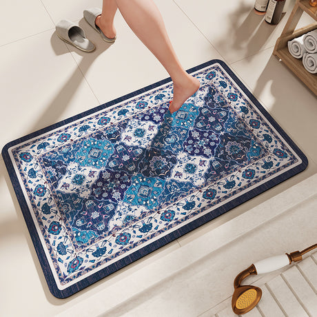 Non-Slip Diatomaceous Earth Bath Mat - Quick-Dry, Durable Toilet Rug 50x80cm