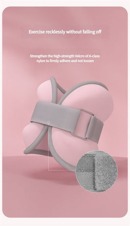 Pink Adjustable Weighted Leg & Wrist Sandbag Set – 1kg Each for Fitness, Running, and Dance Training