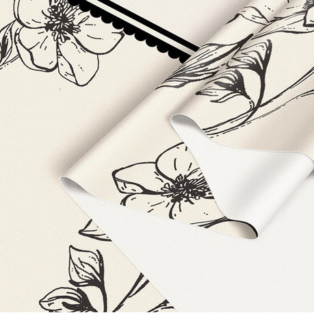 Style A Black And Off White Premium PVC Tablecloth - Oil & Water Resistant Table Cover for Dining Tables (140 x 220 cm)