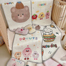 Cheese Pattern 2 Piece Set Kids Cooling Pad Set - 60x120cm Cartoon Latex Mattress Protector,  Pillow