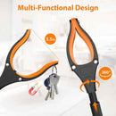 Blue Foldable Grabber Tool with Silicone Non-Slip Claws - Ideal for Litter Picking, Outdoor Use, and Household Cleaning