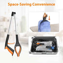 Blue Foldable Grabber Tool with Silicone Non-Slip Claws - Ideal for Litter Picking, Outdoor Use, and Household Cleaning