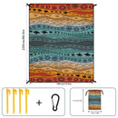 Style STD-001-12 Colorful Quick Dry Beach Mat Sand Proof Waterproof Outdoor Picnic Blanket - Compact & Lightweight