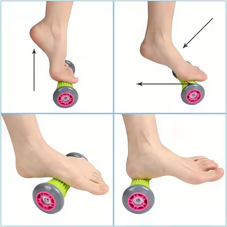 Grey And Black Foot Massage Roller - Plantar Fasciitis & Muscle Relief Tool