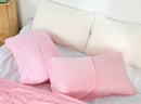 Claret Faux Fur Pillowcase Set - Crystal Velvet Plush Throw Pillow Covers, Bedding Accent (50x70cm, Pair)