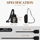 Light Blue Trendy Waterproof Sling Bag - Lightweight Crossbody Chest Pack, Adjustable Strap