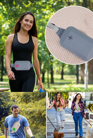 Black Silicone Pet Treat Pouch for Dog Training - Portable Waist Bag with Waste Bag Holder