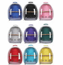Grey Stylish Transparent PVC Pet Carrier Backpack - Large Capacity, Multi-Use for Birds & Cats(Including Wooden Stick)