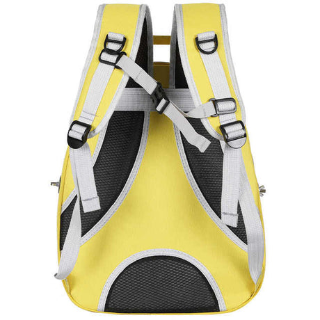 Grey Stylish Transparent PVC Pet Carrier Backpack - Large Capacity, Multi-Use for Birds & Cats(Including Wooden Stick)