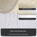 Colorful Diamond Pattern  PVC Non-Slip Bath Mat 45x75cm - Shower Drain Hole Design, Soft & Quick-Dry Bathroom Rug