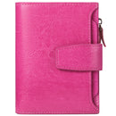 Dark Pink Premium Genuine Leather RFID Blocking Women's Wallet - Lightweight, Multi-Functional, and Stylish