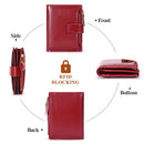 Brown Premium Genuine Leather RFID Blocking Women's Wallet - Lightweight, Multi-Functional, and Stylish