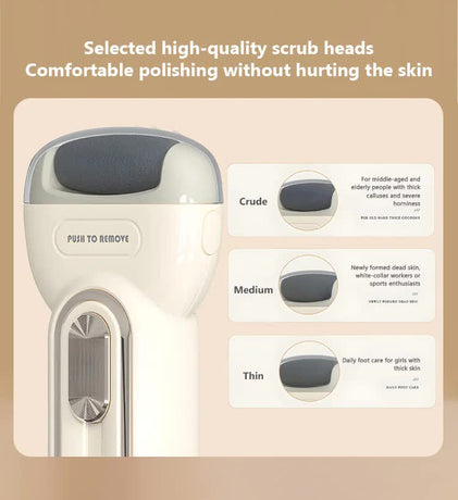 Black Electric Foot Grinder with USB Charging - Dual-Speed Callus Remover for Smooth, Exfoliated Feet