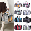 Size S Light Green And White Foldable Pet Carrier Bag - Lightweight, Breathable, and Spacious for All Seasons