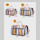 Size S Light Green And White Foldable Pet Carrier Bag - Lightweight, Breathable, and Spacious for All Seasons