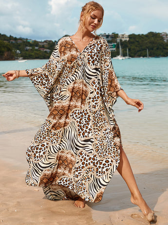 Style 5 Loose Fit Caftan Dress - Resort Style Beach Coverup for Women