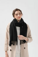 Black Heated Scarf - Electric Warming Scarf, Winter Outdoor Essential (Without power bank)