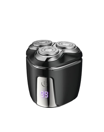 Black Mini Electric Shaver for Men - Portable & Rechargeable Razor for Travel