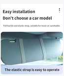 Black double button Car Sun Visor Makeup Mirror with LED Light - Tri-Color, Touch Control