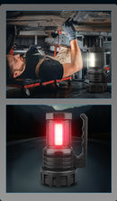 White LED Searchlight - Rechargeable Handheld Spotlight, 500m Range, Long Lasting