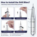 Purple High Speed ??Portable Nail Drill Set - Electric Nail File Set with 6 Nail Drill Bits