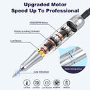 Purple High Speed ??Portable Nail Drill Set - Electric Nail File Set with 6 Nail Drill Bits