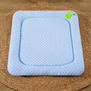 Blue Breathable Cooling Pet Mat - Ice Bean Summer Bed for Small Dogs (M : 42x58cm)