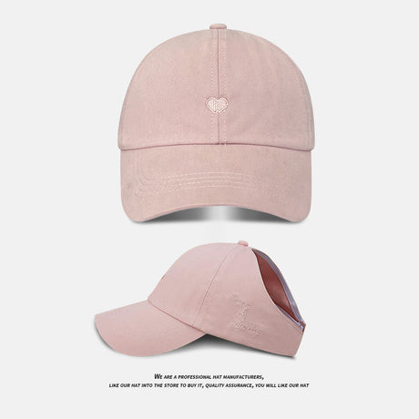 Pink Stylish Ponytail Opening Baseball Cap - Have a Nice Day