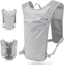 Grey Lightweight Hydration Vest Pack - Breathable Running & Cycling Backpack