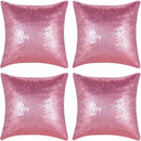 Shiny Sequin Pillowcase - Single-sided gorgeous pillowcase  (Pink pair: 40x40cm)