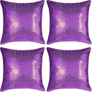 Shiny Sequin Pillowcase - Single-sided gorgeous pillowcase  (Purple pair: 40x40cm)