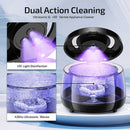 White Ultrasonic Cleaner with UV Light for Dentures, Aligners & Jewelry