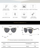 2-pcs Black Elegant Women's Cat Eye Sunglasses - Anti-Glare, Lightweight Frame