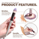 Pink 18-Piece Makeup Brush Set - Professional Synthetic Fiber Brushes with Wooden Handles for Flawless Beauty