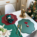 Coffee Nordic Style Faux Leather Placemats Set of 4 - Heat-Resistant Waterproof Table Mats 38x38cm(cutlery not included)