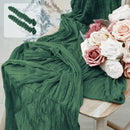 Blue Bohemian Gauze Table Runner 2-Pack - Polyester Fabric for Party and Birthday Table Decor