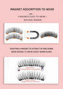 Style 5 Black Magnetic False Eyelashes Kit - 3 Pairs with Applicator Clip and Mirror Case