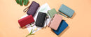 Brown Double Zipper Women's Wallet - Large Capacity Clutch Organizer with Wristlet Strap