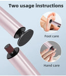 Purple Rechargeable Electric Foot File with 9 Speed Settings - Callus Remover for Smooth Feet