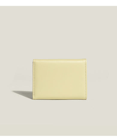 Pink Compact Women's Bow-Accent Wallet - Fresh Minimalist PU Leather Foldable Card Holder with Multiple Slots